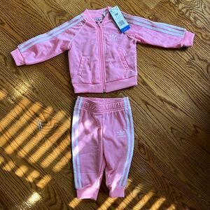 Addidas 9 month pink dress baby jumpsuit